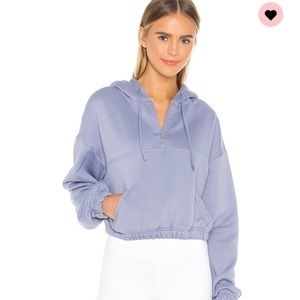 Alo Crop Stadium Sweatshirt- lavender